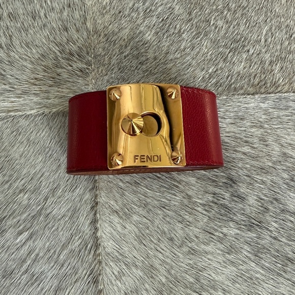 FENDI Jewelry - AUTHENTIC FENDI LEATHER CUFF